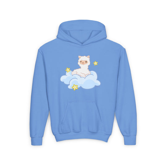 Fluffy Llama Fluffy Cloud Youth Heavy Blend Hooded Sweatshirt