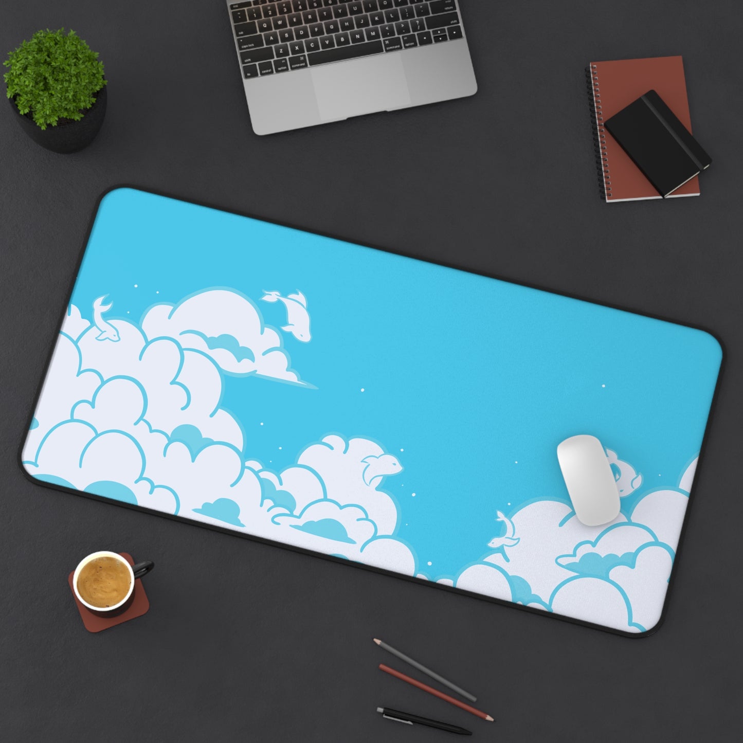 Koi Clouds Desk Mat