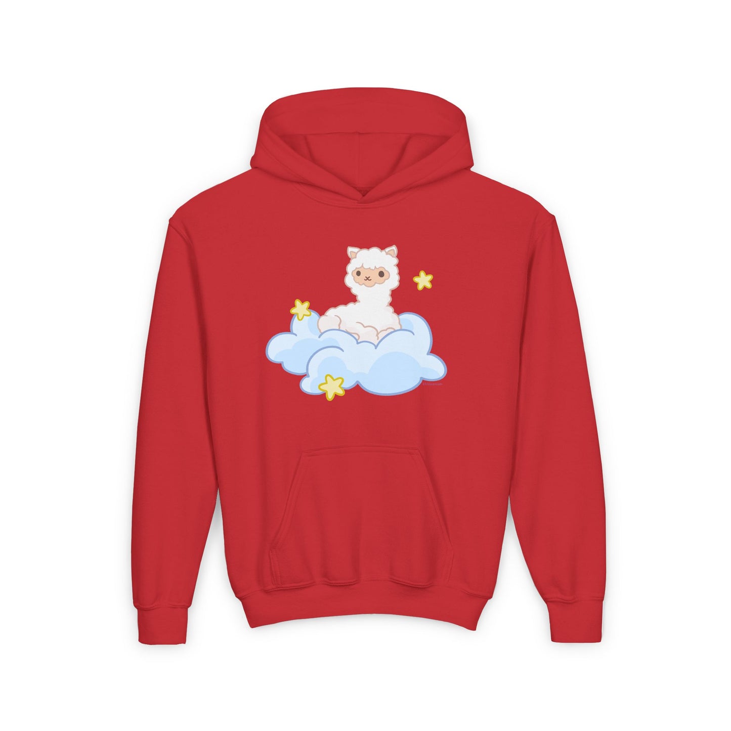 Fluffy Llama Fluffy Cloud Youth Heavy Blend Hooded Sweatshirt