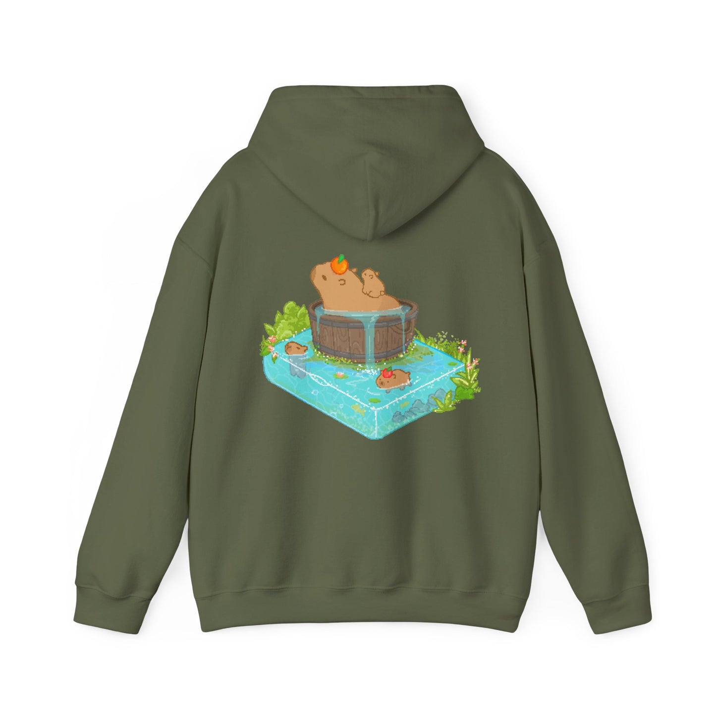 pixel capybara bathhouse