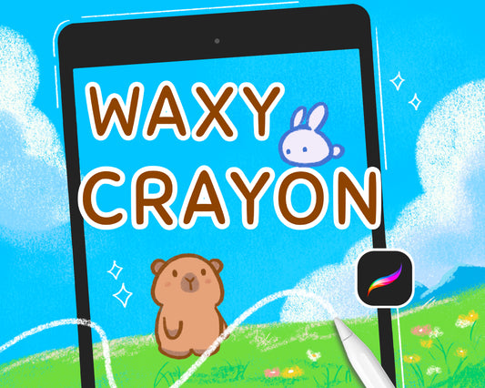 Waxy Crayon Brush Set