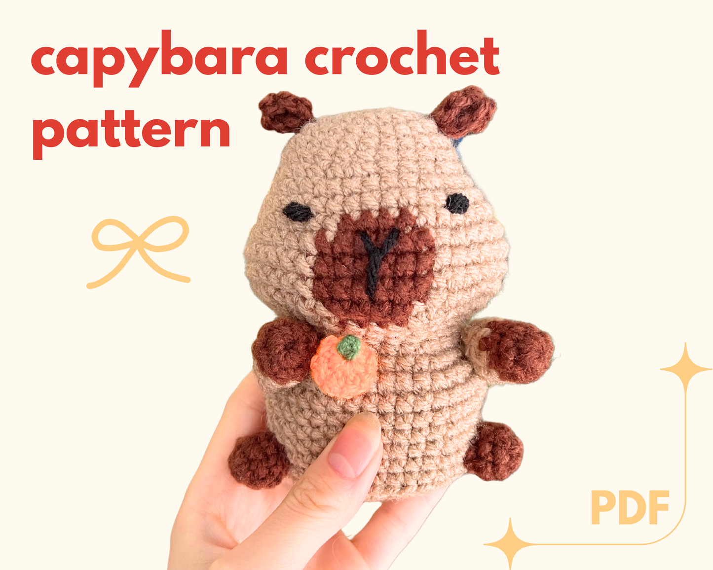Cutie Capybara Crochet Pattern PDF