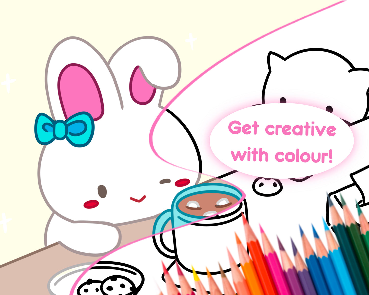 Cute Holidays: Cozy Coloring Book (PNG and PDF)