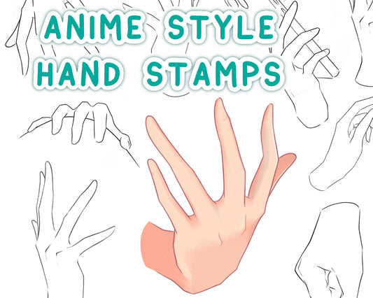 Anime Style Hand Stamp Brush Set