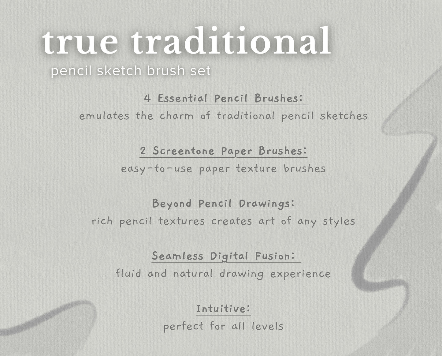 True Traditional Sketch Brush Set