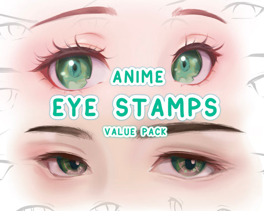 Soft Anime Style Eye Stamp Set