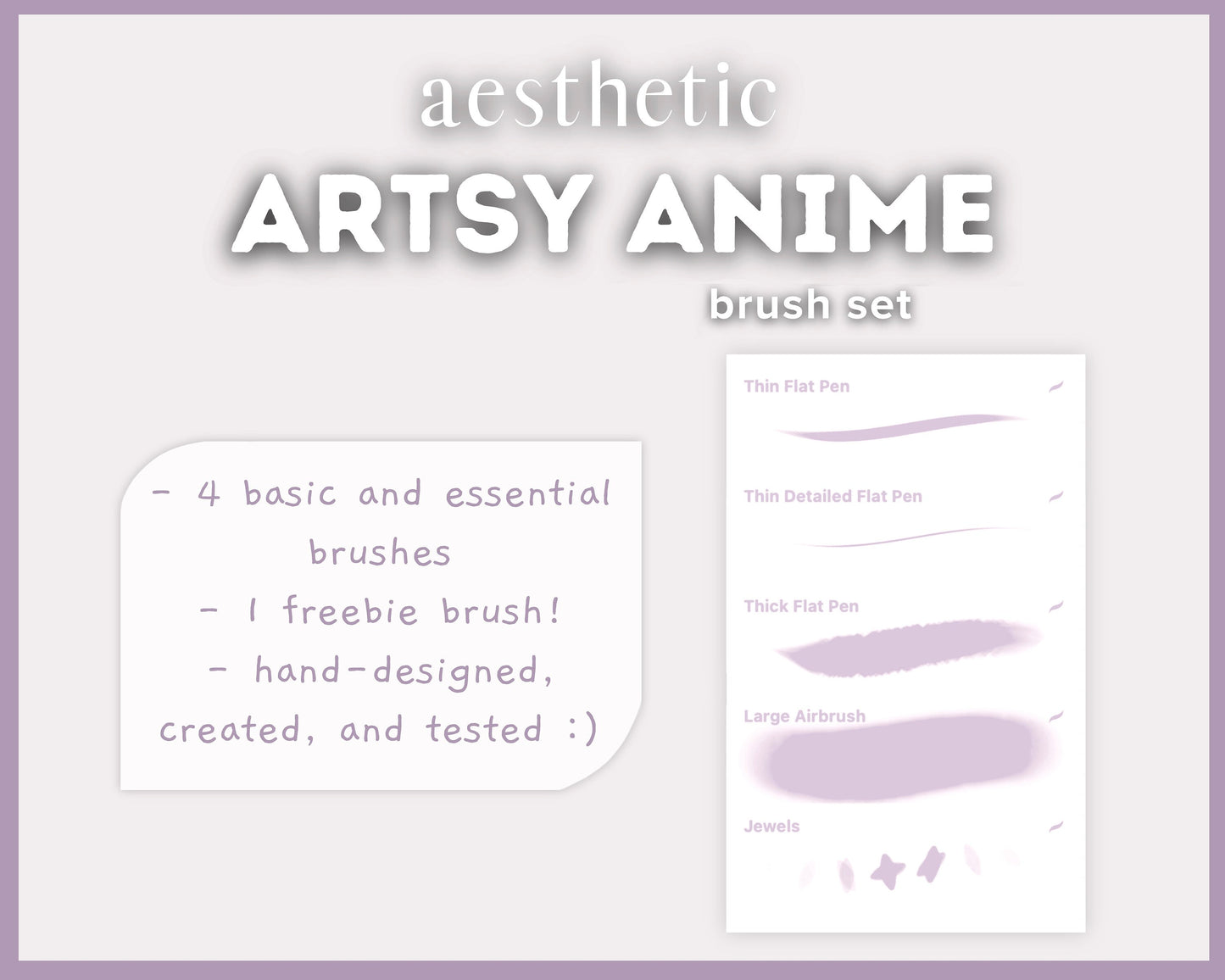 Aesthetic Artsy Anime Brush Set