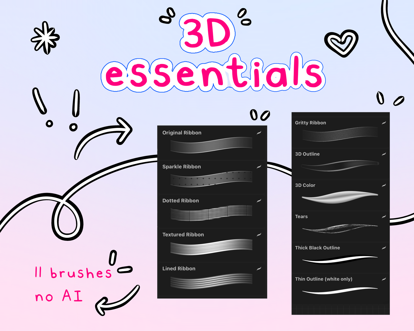 3D Essentials Brush Set