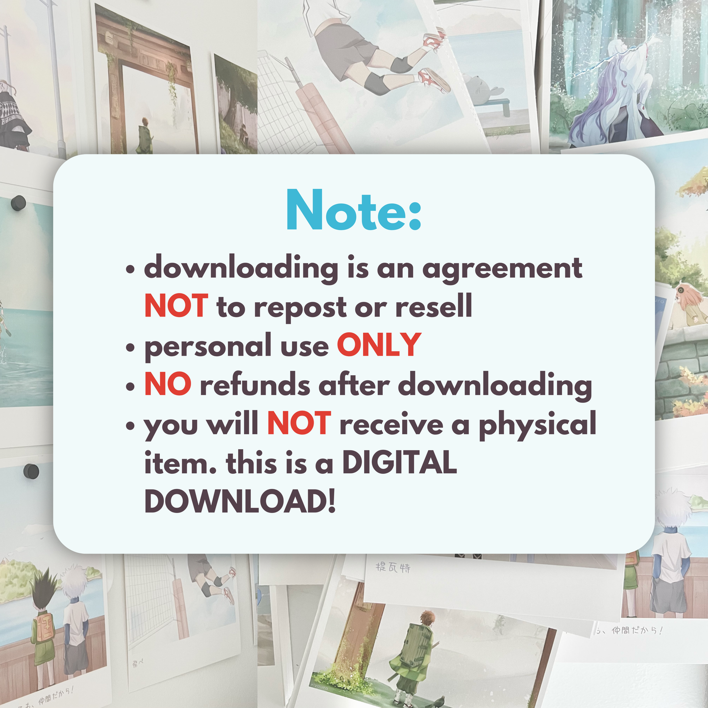 50 Aesthetic Prints Bundle: PNG Printables