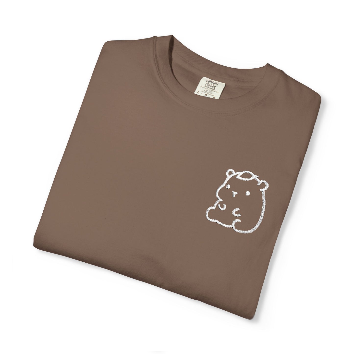 cute capy embroidery tshirt