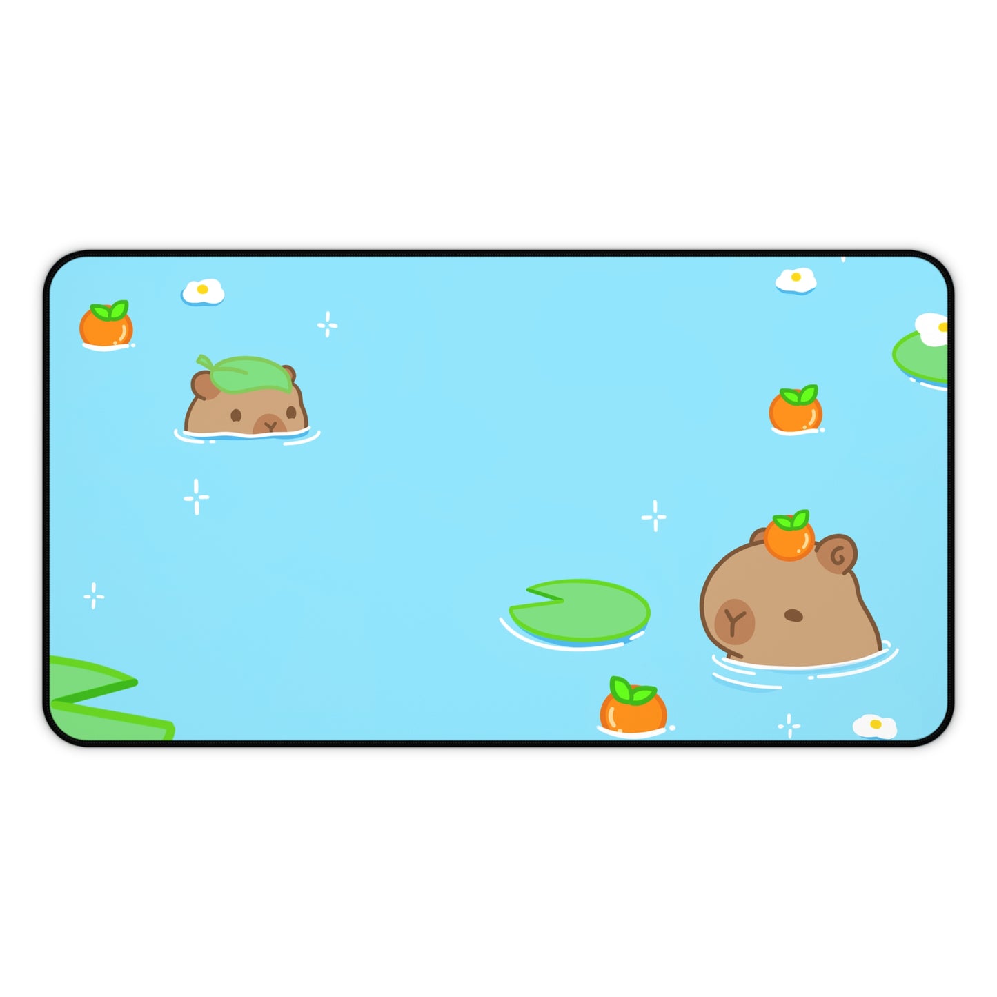 Capybara Pond Desk Mat