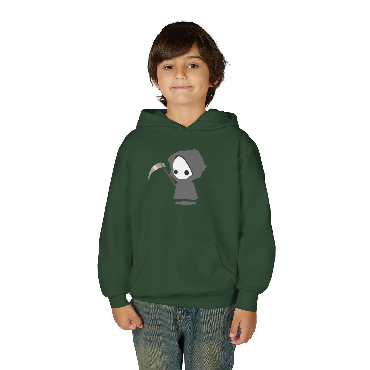 Cute Reaper: Youth Heavy Blend Hooded Sweatshirt