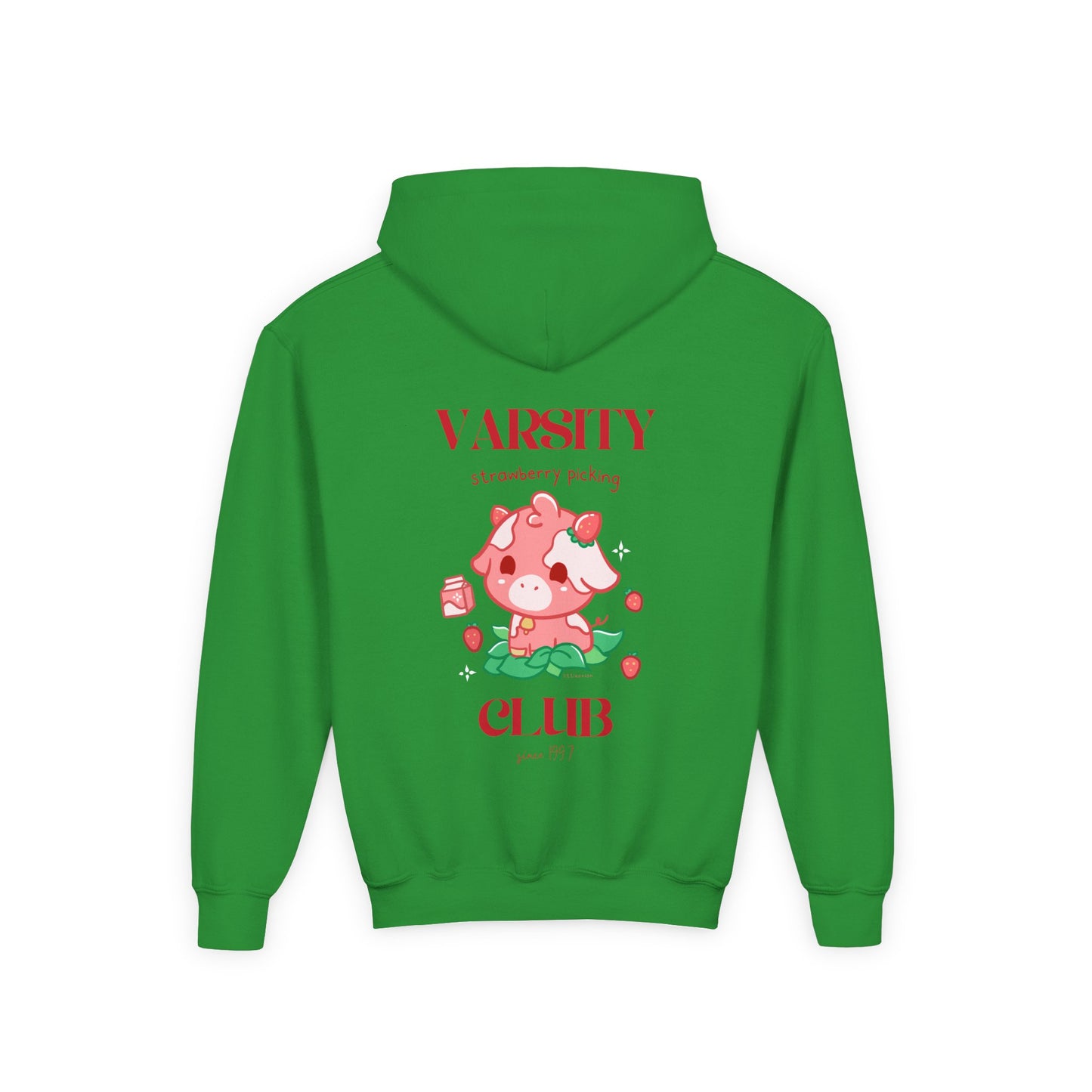 Strawberry Cow: Youth Heavy Blend Hooded Sweatshirt