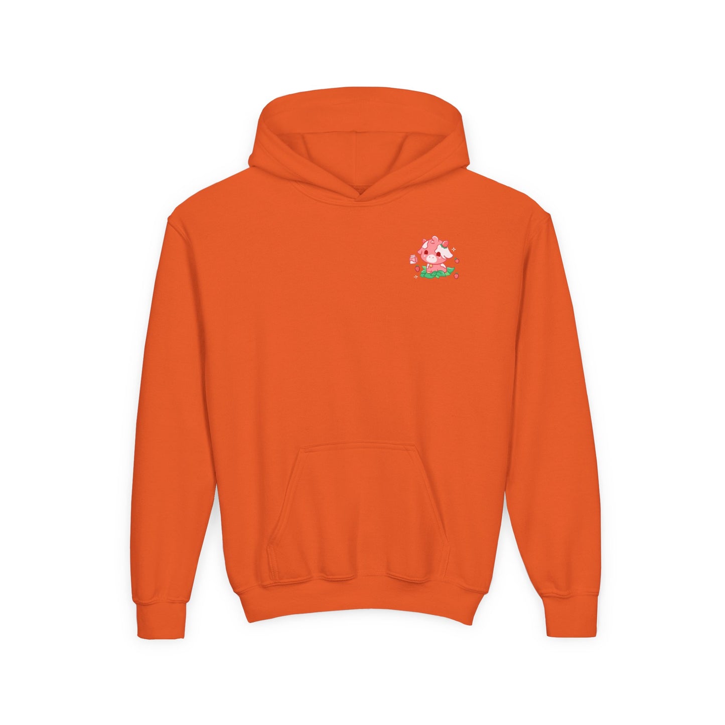Strawberry Cow: Youth Heavy Blend Hooded Sweatshirt