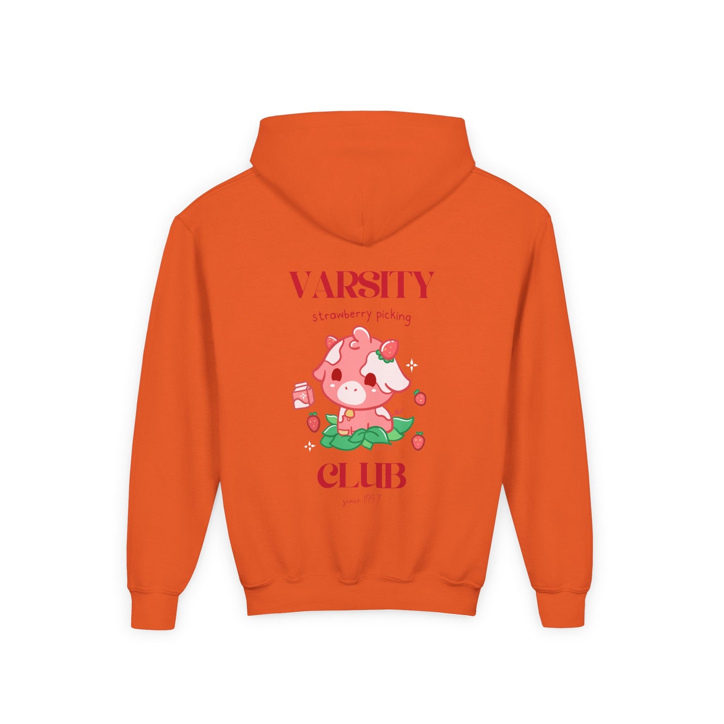 Strawberry Cow: Youth Heavy Blend Hooded Sweatshirt