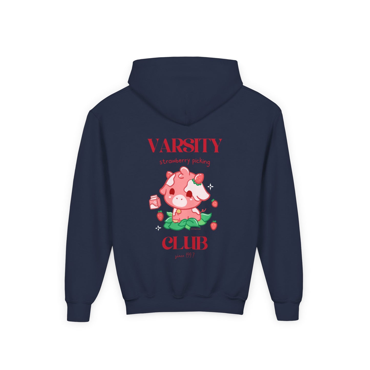 Strawberry Cow: Youth Heavy Blend Hooded Sweatshirt