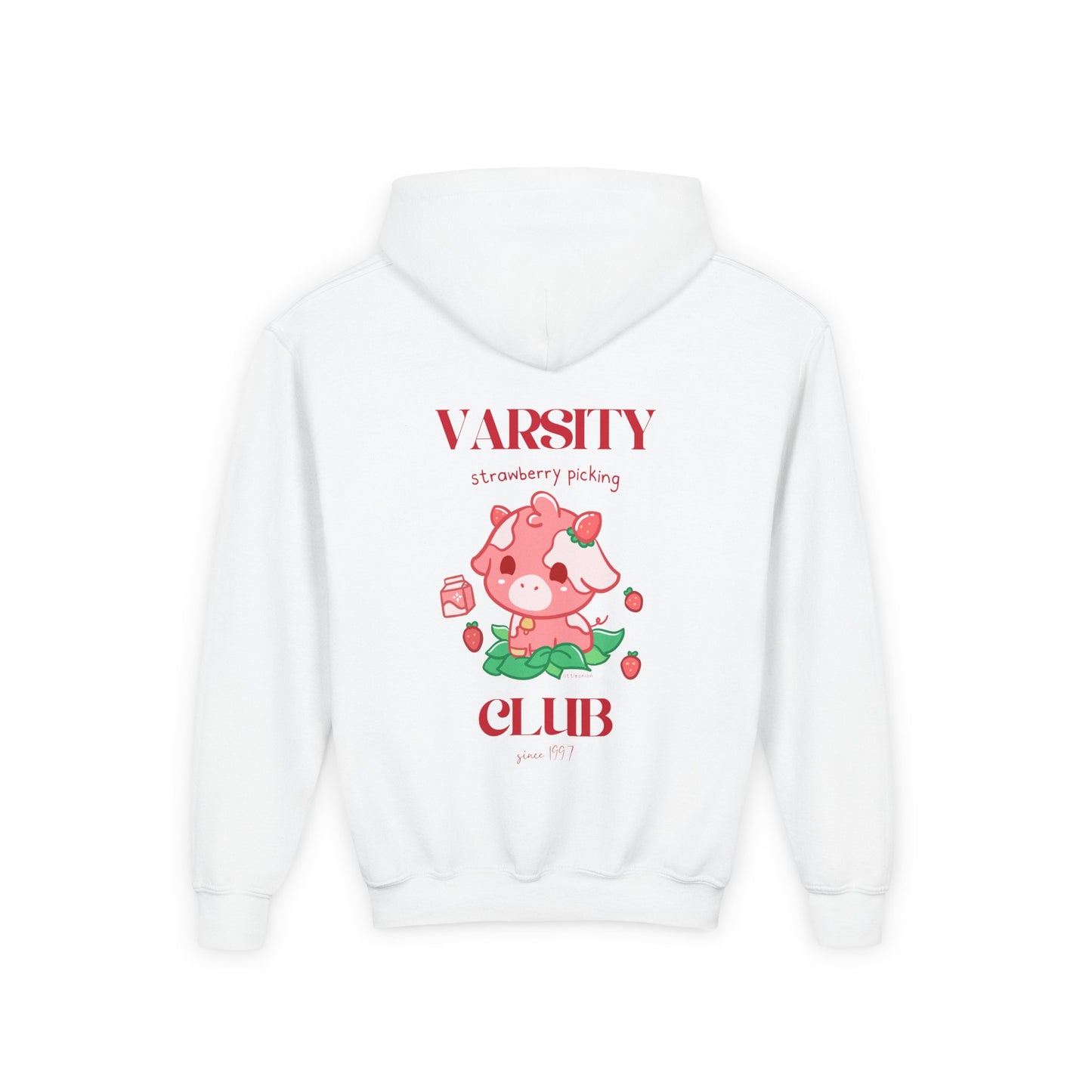 Strawberry Cow: Youth Heavy Blend Hooded Sweatshirt