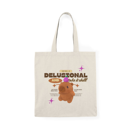 delusional capy tote bag