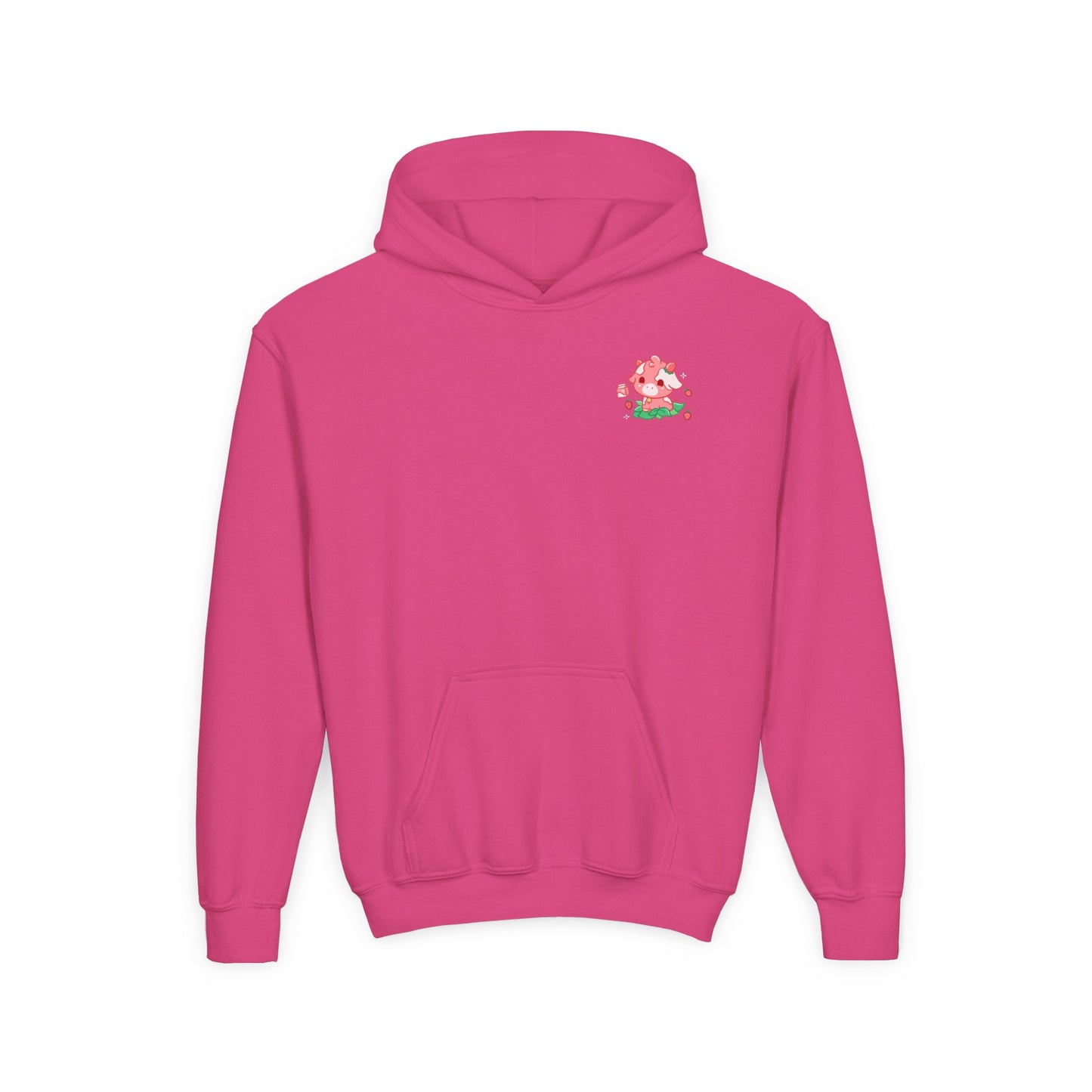 Strawberry Cow: Youth Heavy Blend Hooded Sweatshirt