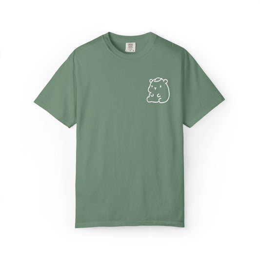 cute capy embroidery tshirt
