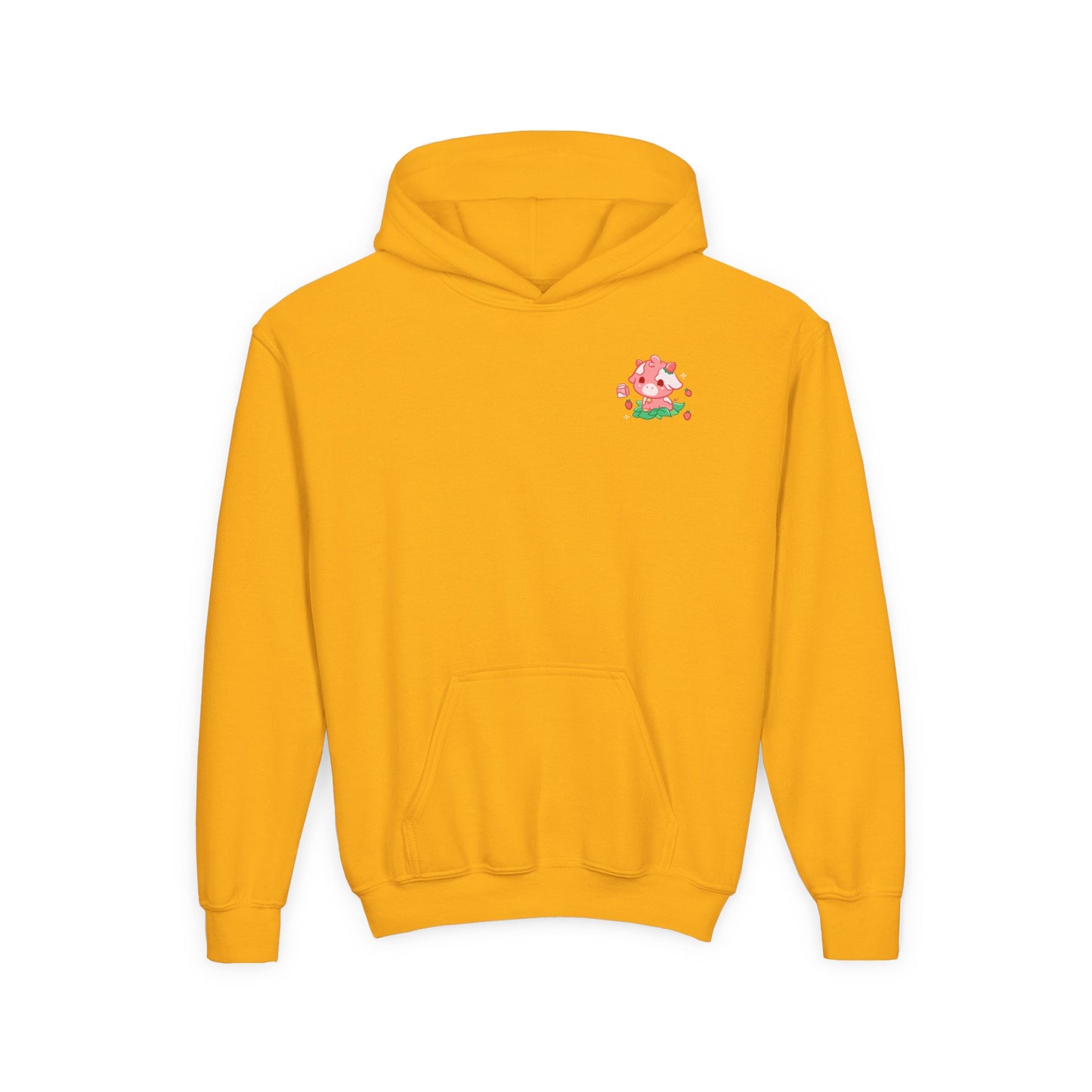 Strawberry Cow: Youth Heavy Blend Hooded Sweatshirt