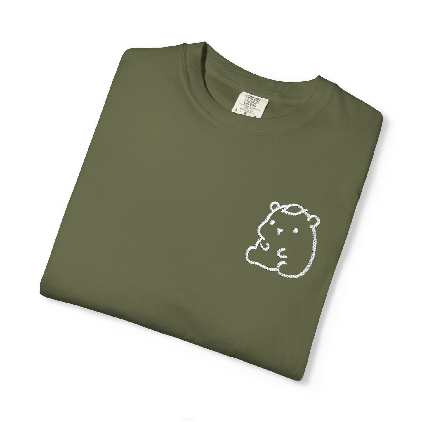 cute capy embroidery tshirt