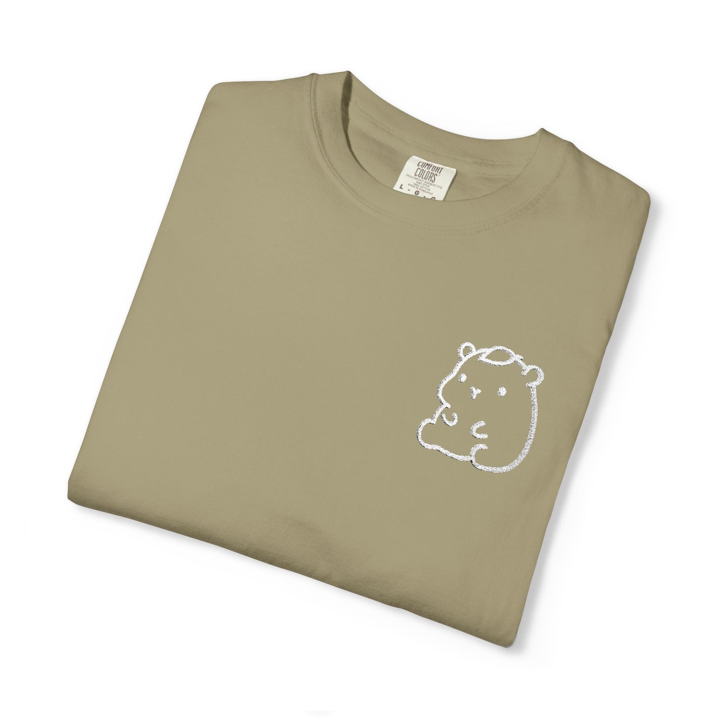 cute capy embroidery tshirt