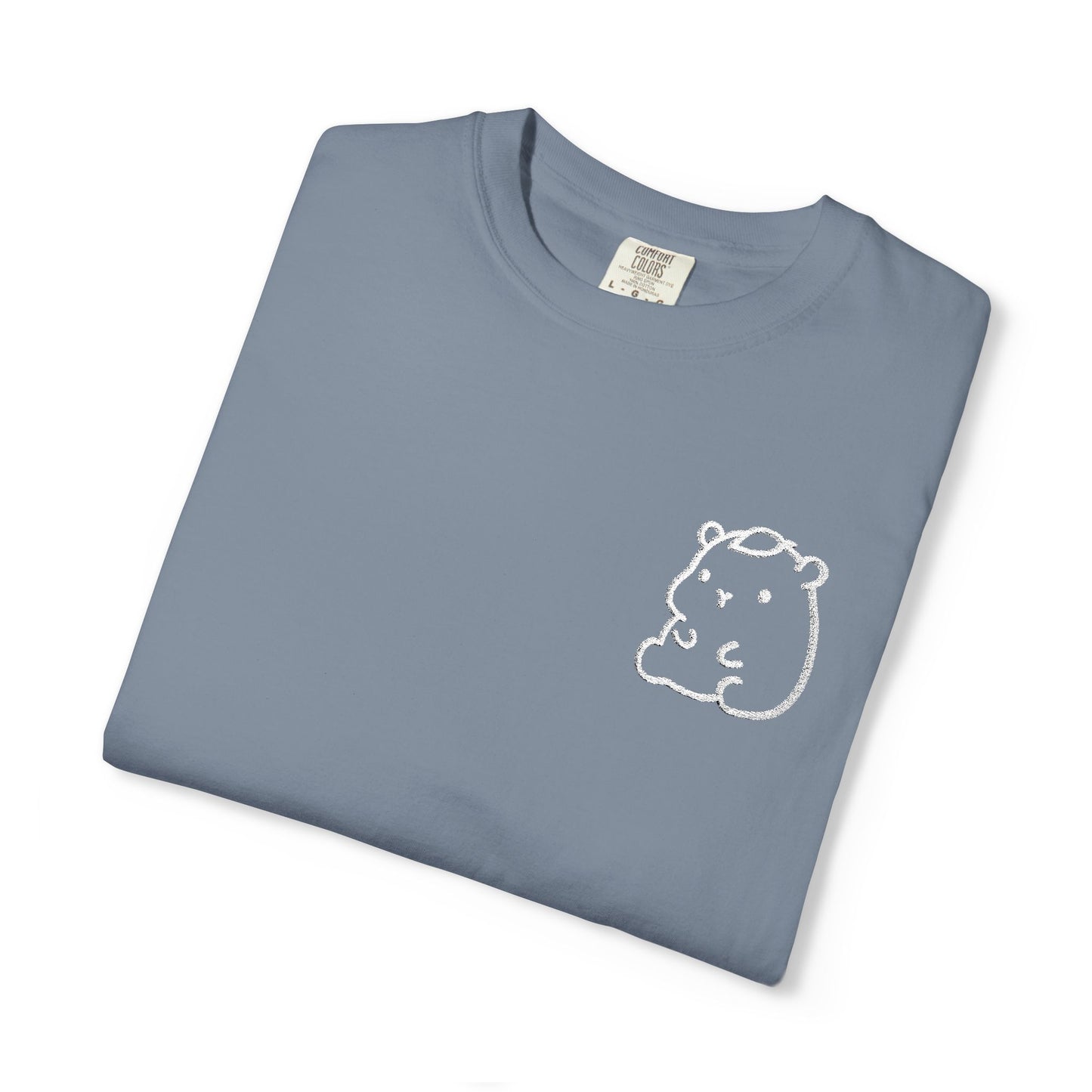 cute capy embroidery tshirt