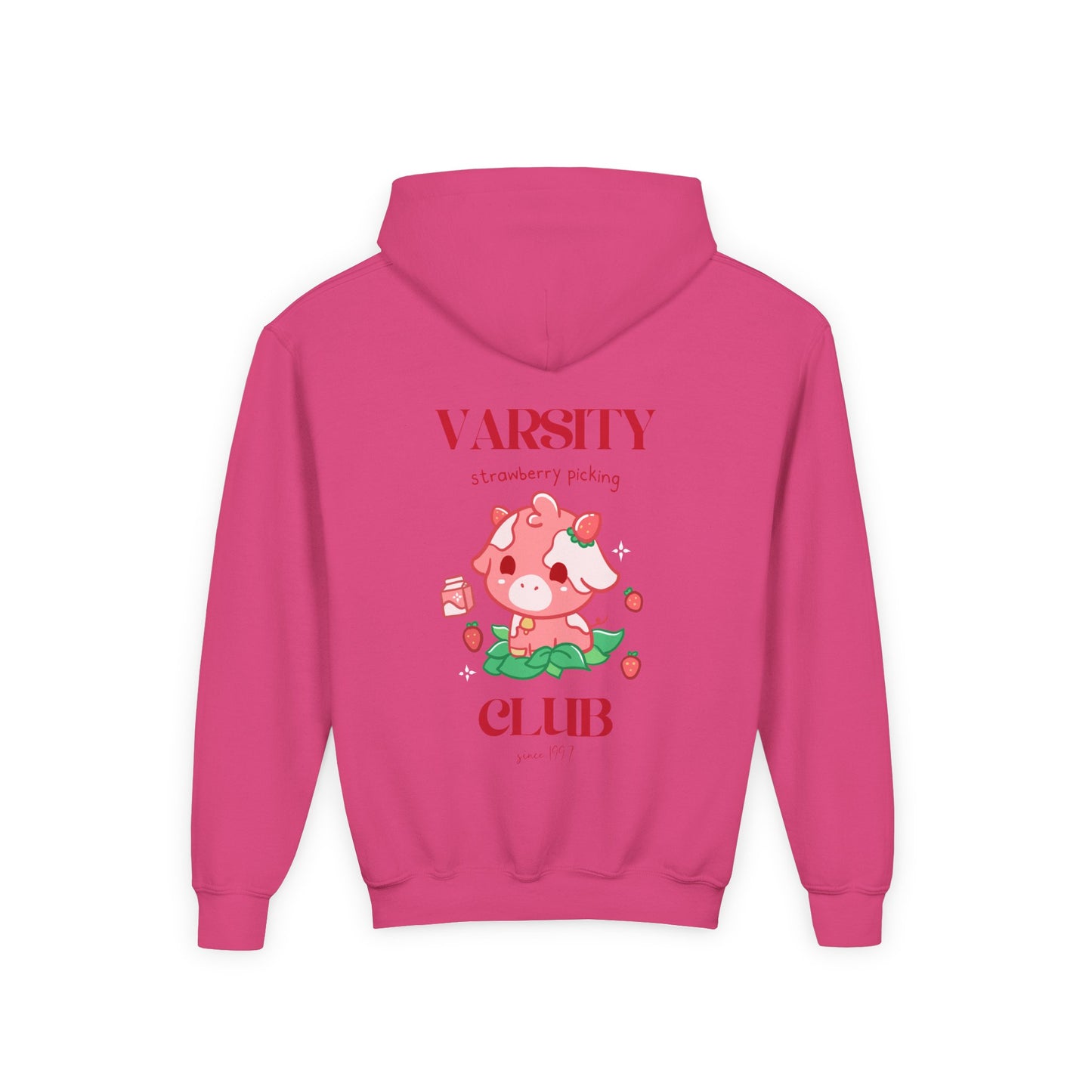 Strawberry Cow: Youth Heavy Blend Hooded Sweatshirt