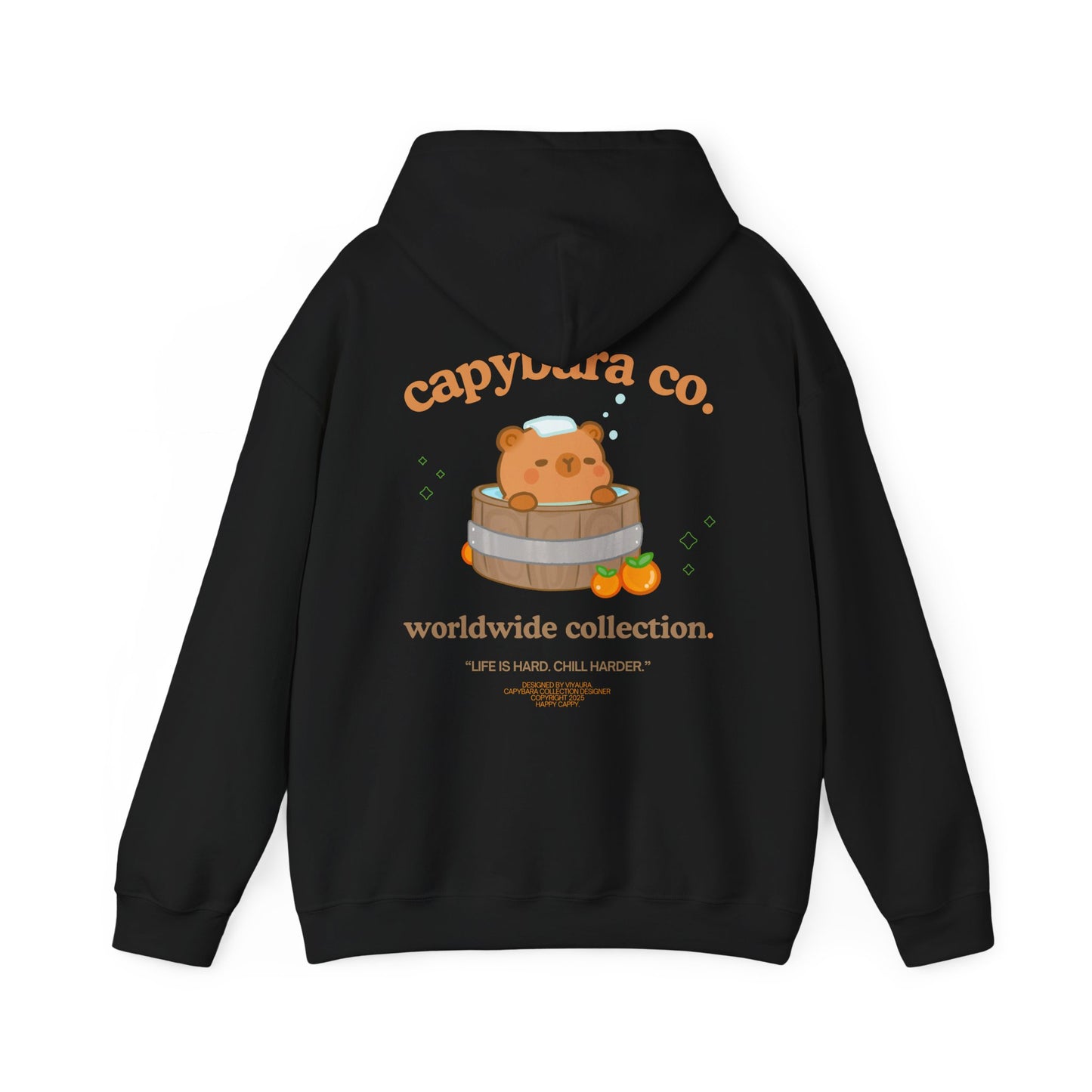 capybara in bath hoodie
