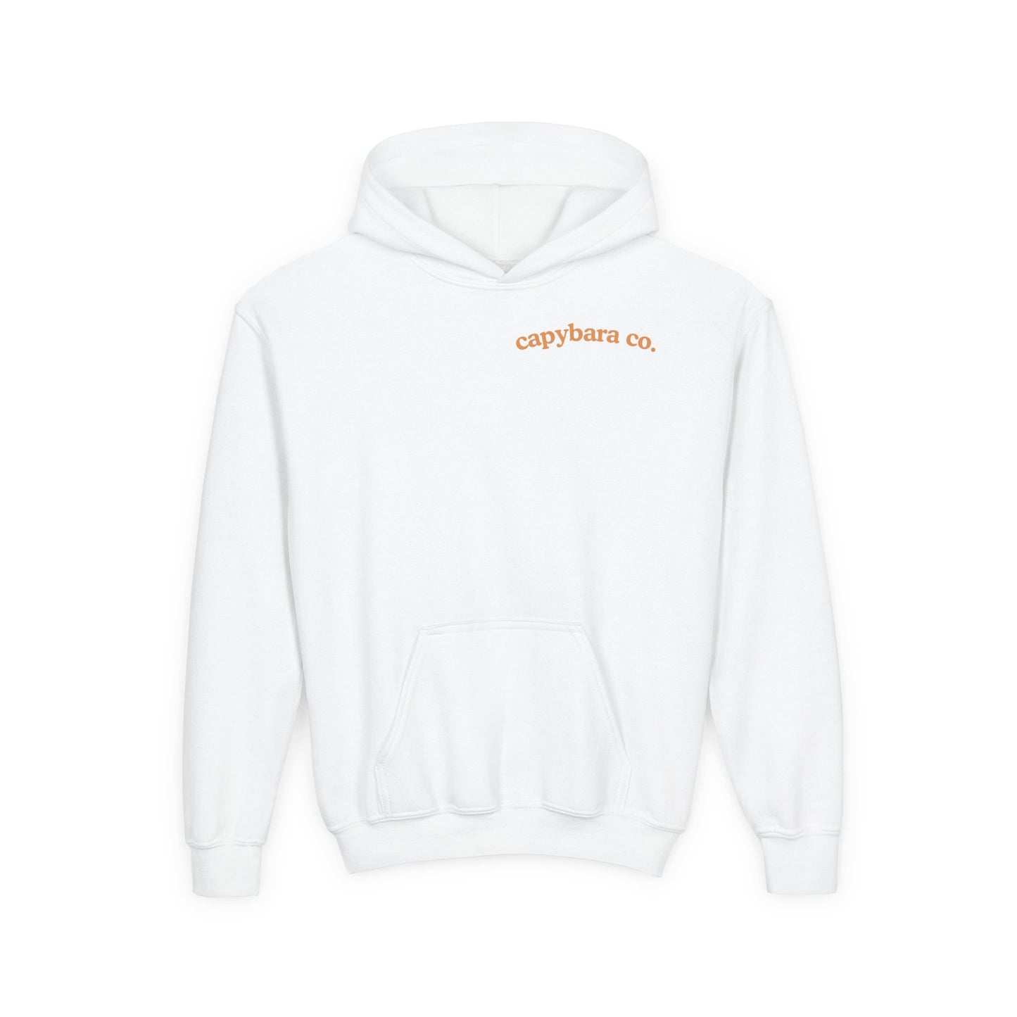 Capybara Bath: Youth Heavy Blend Hooded Sweatshirt