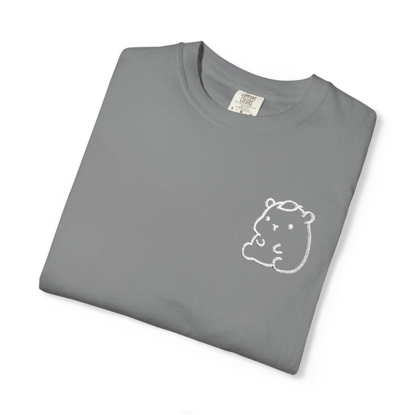 cute capy embroidery tshirt