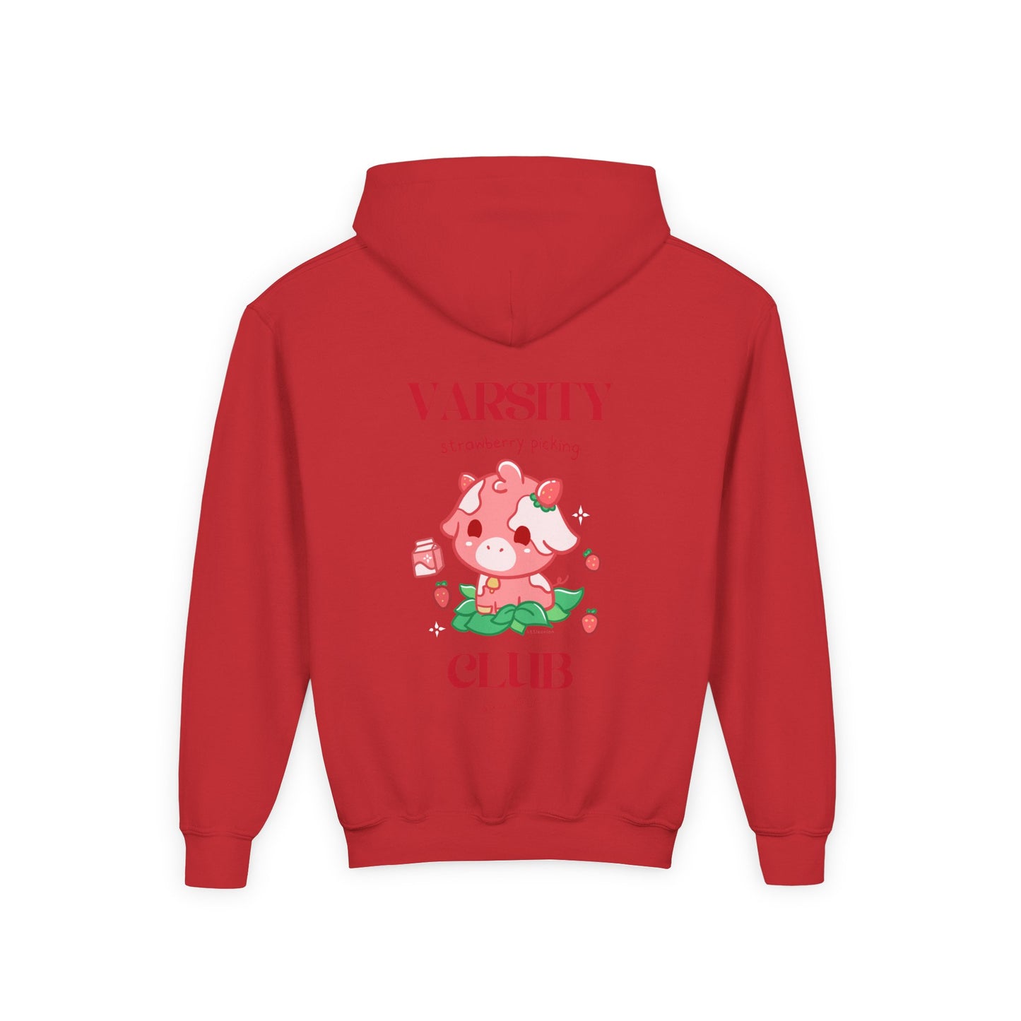 Strawberry Cow: Youth Heavy Blend Hooded Sweatshirt