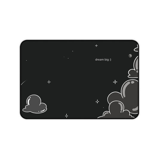 Bubble Cloud (dark) Desk Mat