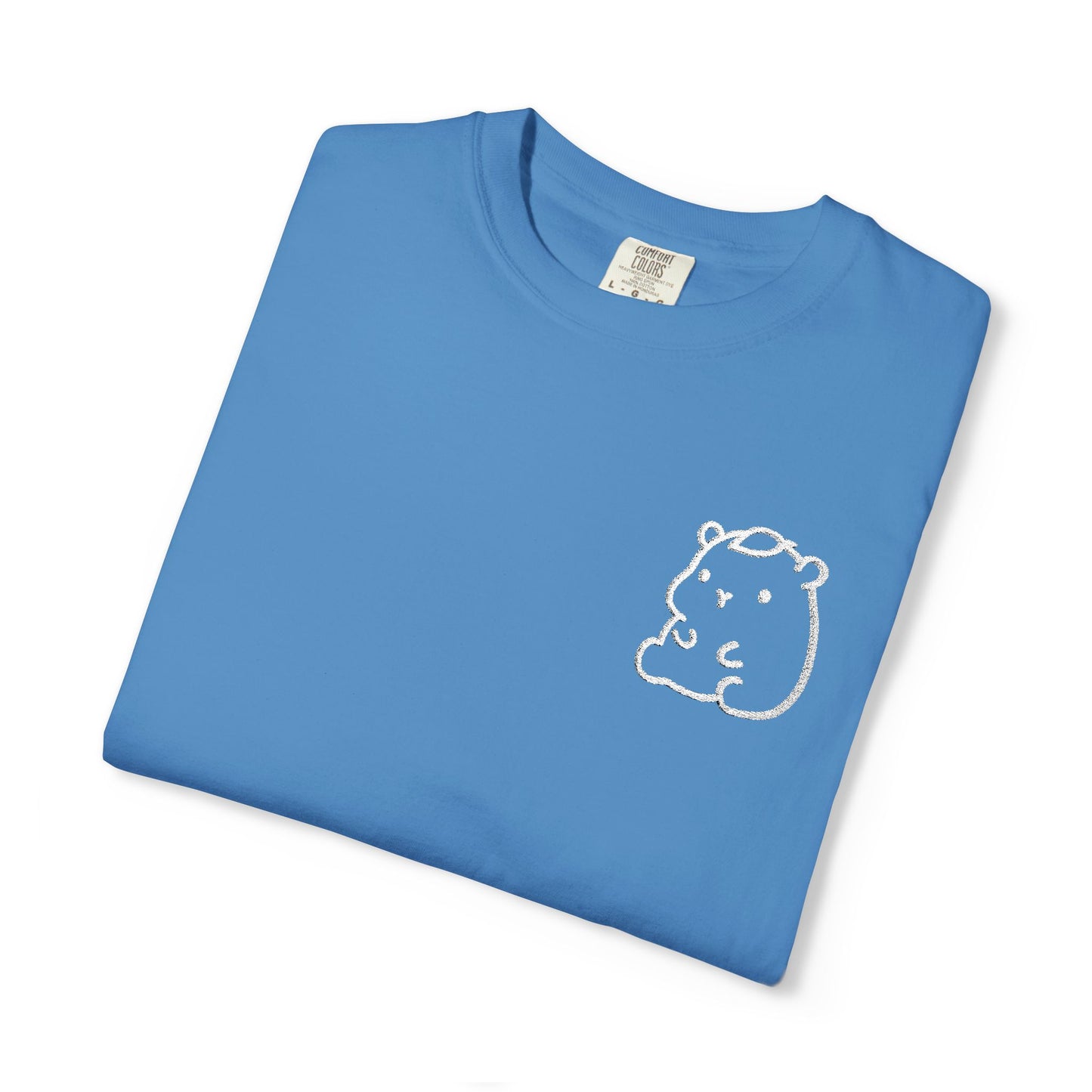 cute capy embroidery tshirt