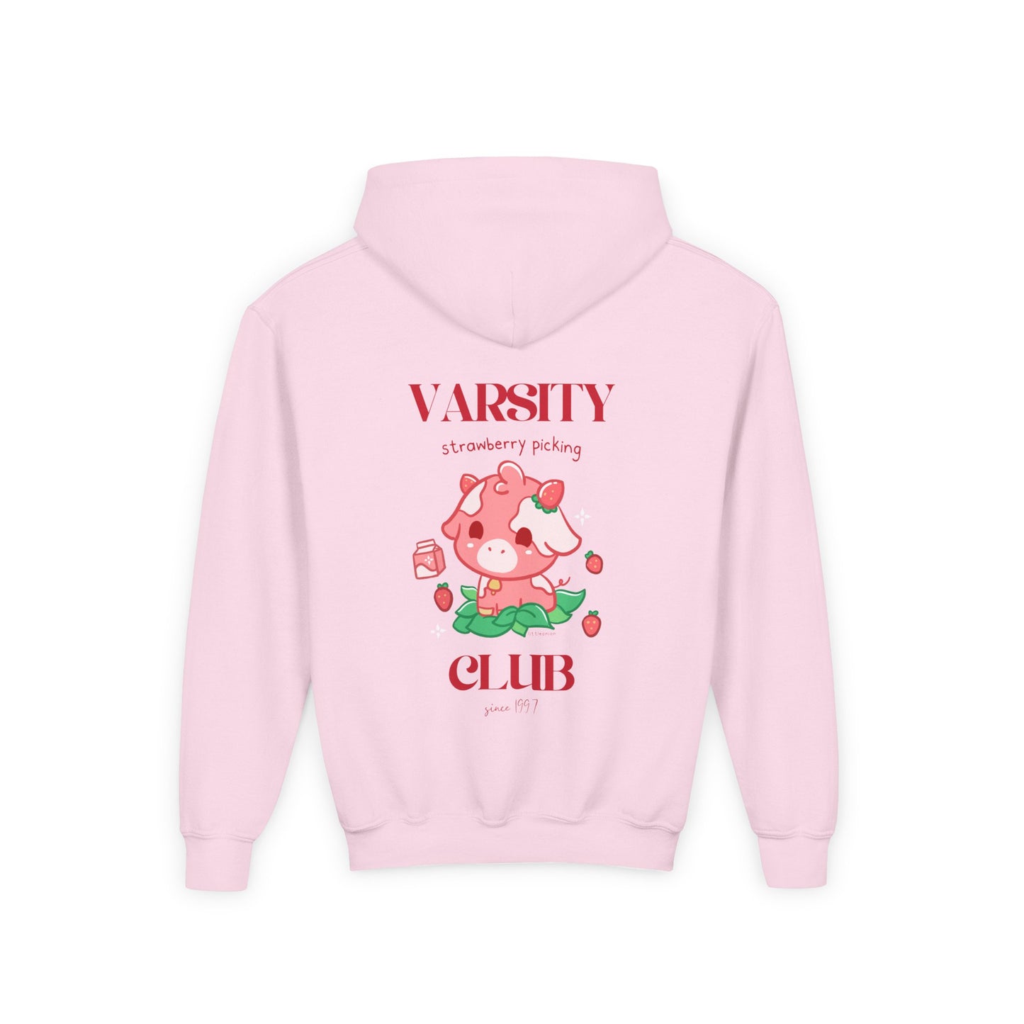 Strawberry Cow: Youth Heavy Blend Hooded Sweatshirt