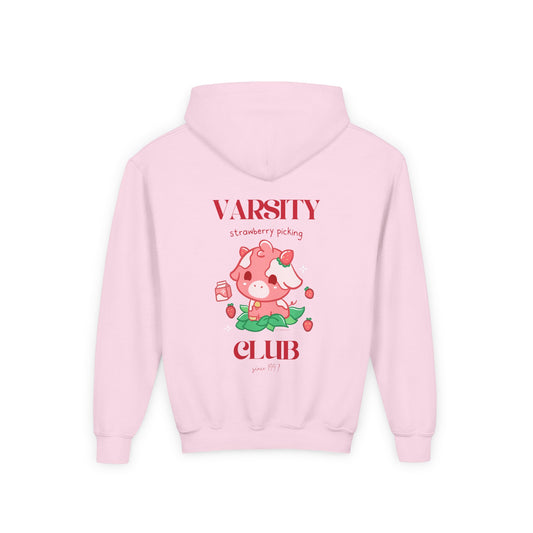 Strawberry Cow: Youth Heavy Blend Hooded Sweatshirt