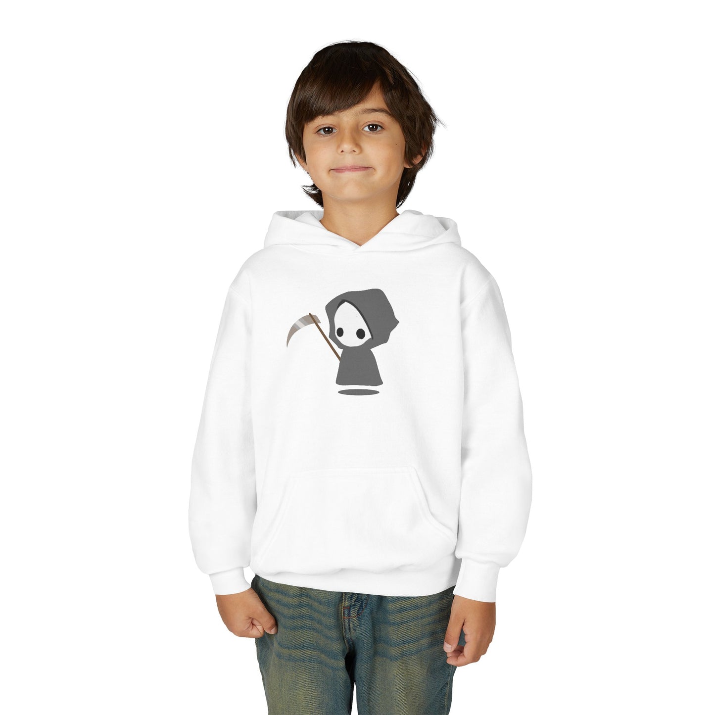 Cute Reaper: Youth Heavy Blend Hooded Sweatshirt