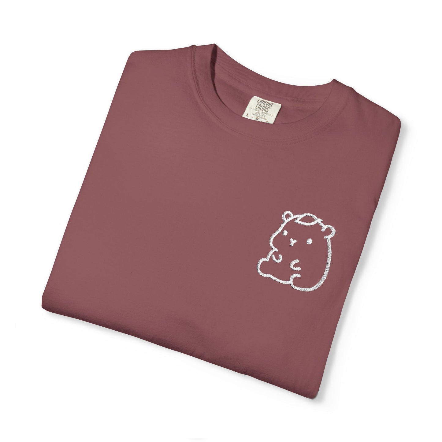 cute capy embroidery tshirt