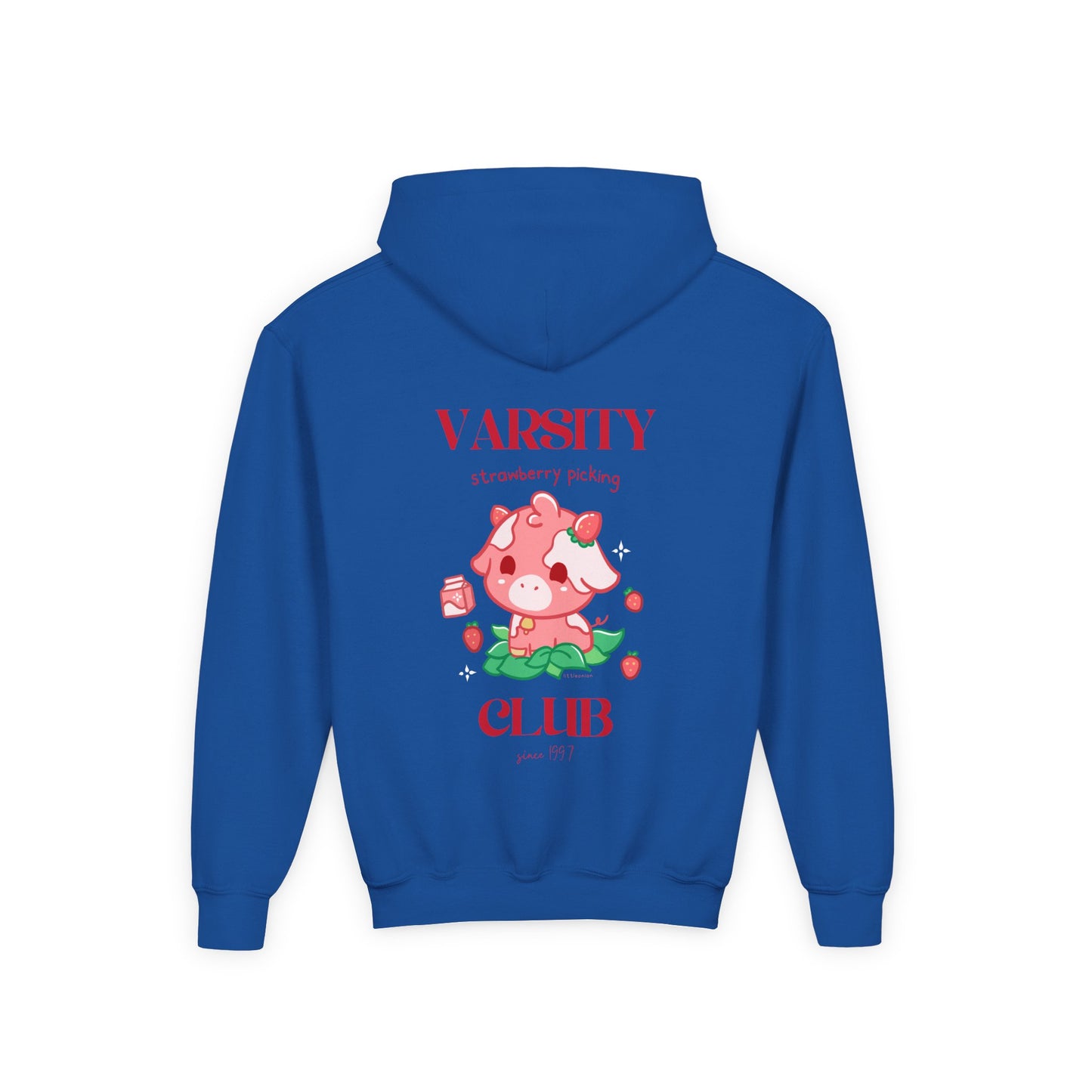 Strawberry Cow: Youth Heavy Blend Hooded Sweatshirt