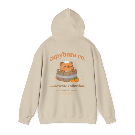 capybara in bath hoodie