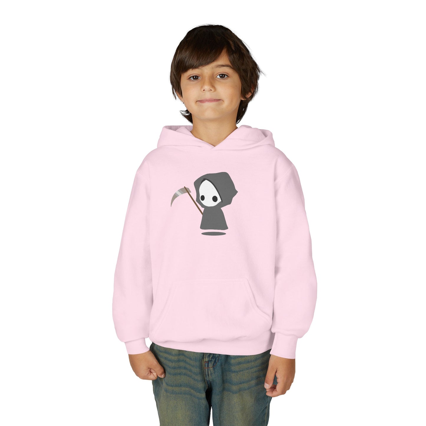 Cute Reaper: Youth Heavy Blend Hooded Sweatshirt