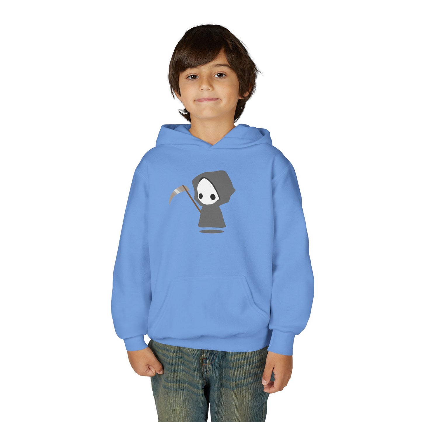 Cute Reaper: Youth Heavy Blend Hooded Sweatshirt
