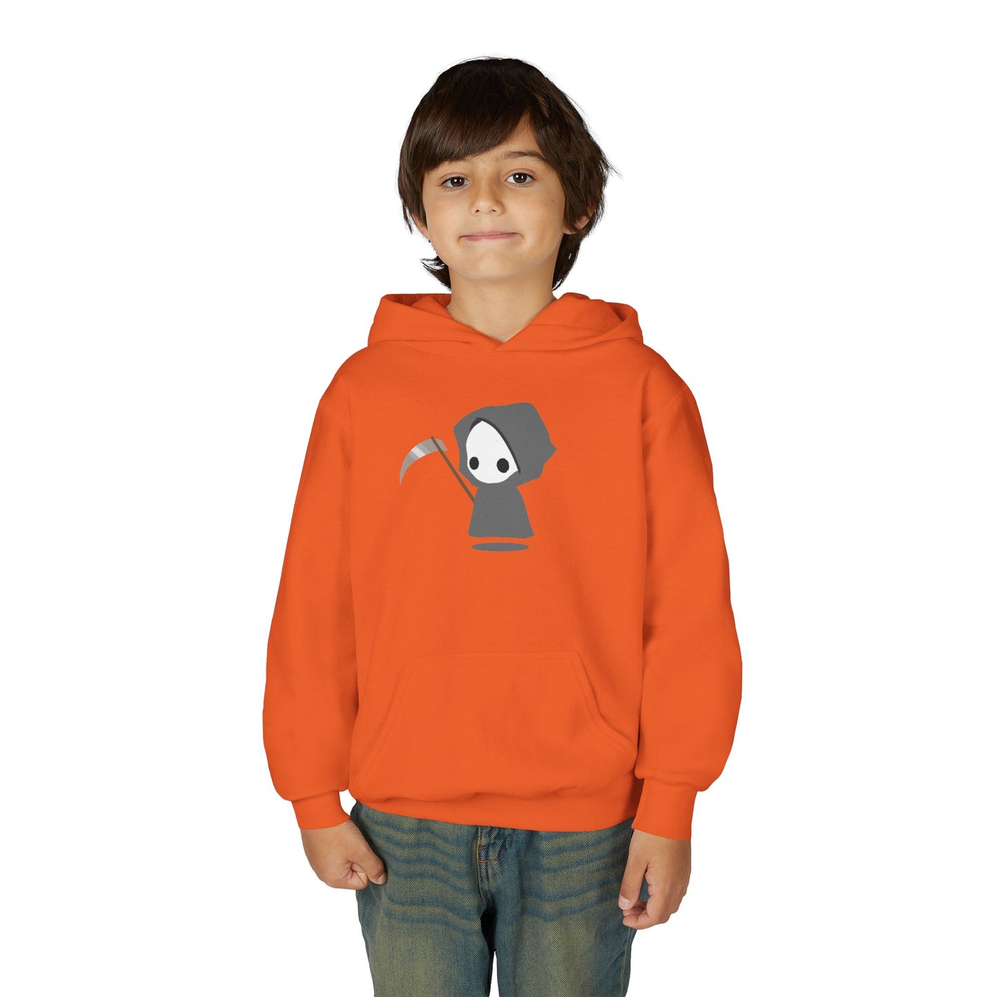 Cute Reaper: Youth Heavy Blend Hooded Sweatshirt