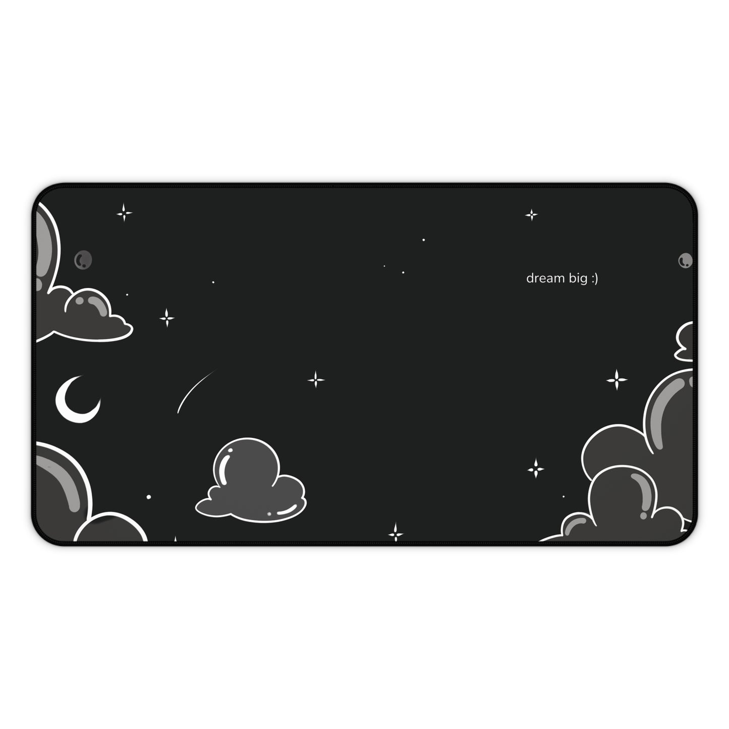 Bubble Cloud (dark) Desk Mat