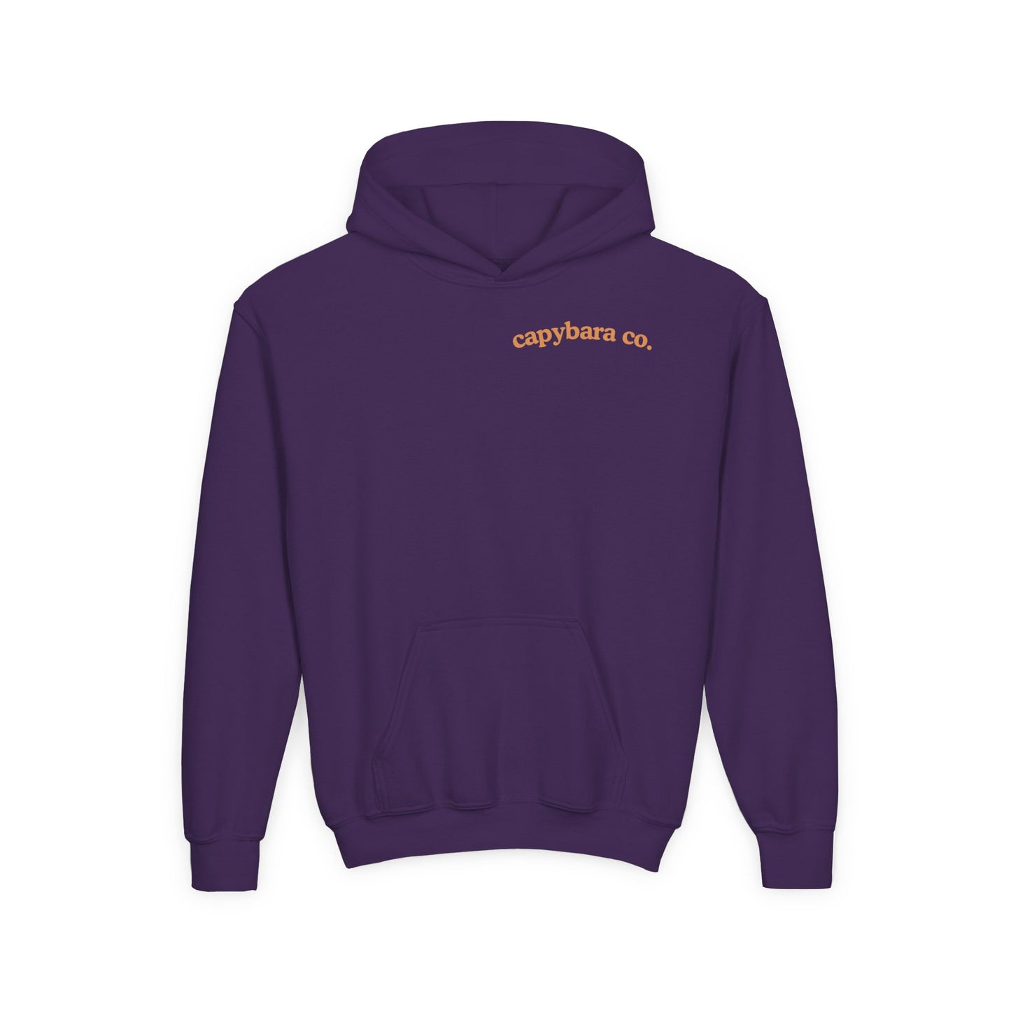 Capybara Bath: Youth Heavy Blend Hooded Sweatshirt
