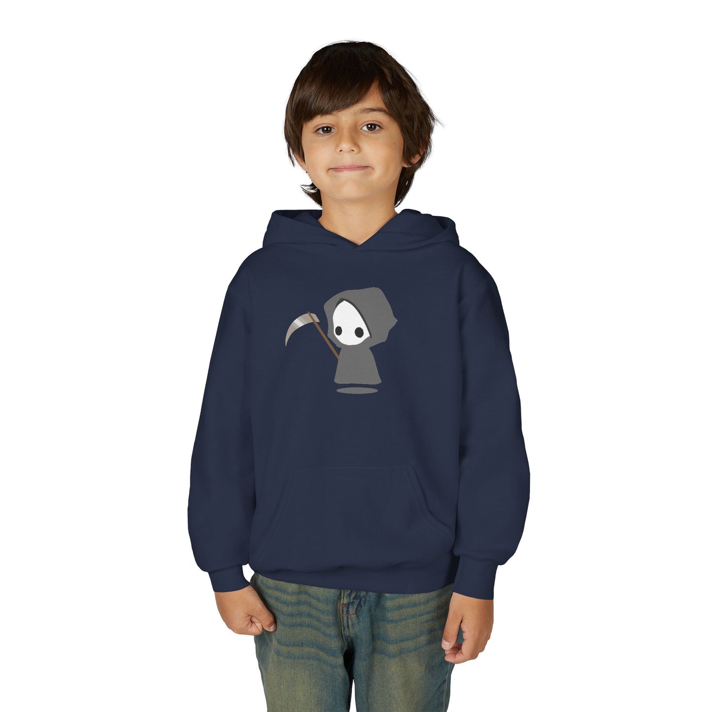 Cute Reaper: Youth Heavy Blend Hooded Sweatshirt