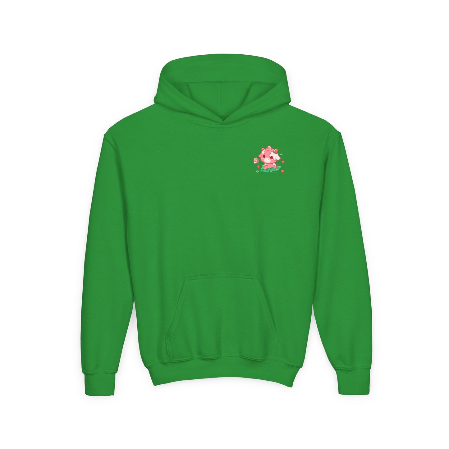 Strawberry Cow: Youth Heavy Blend Hooded Sweatshirt