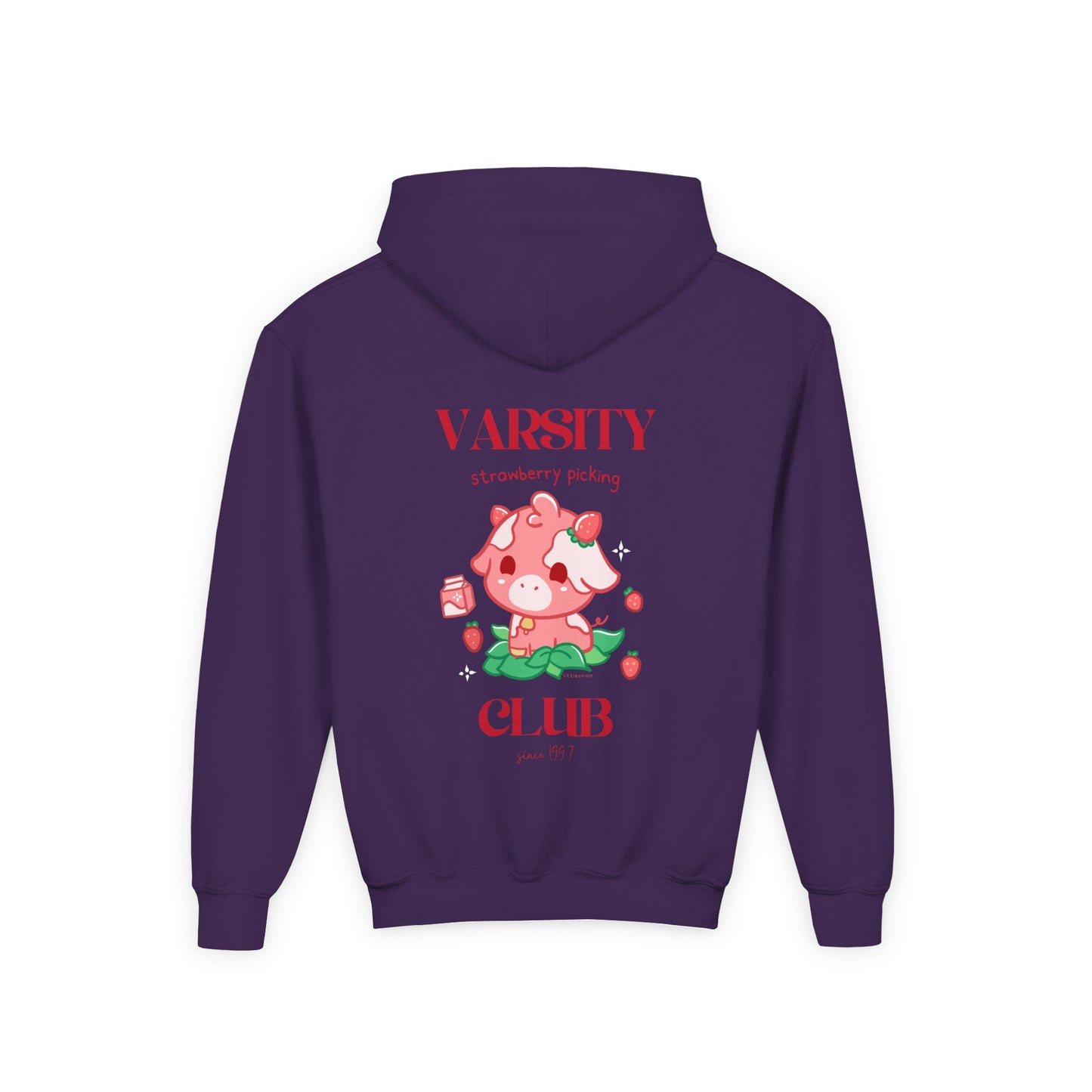 Strawberry Cow: Youth Heavy Blend Hooded Sweatshirt