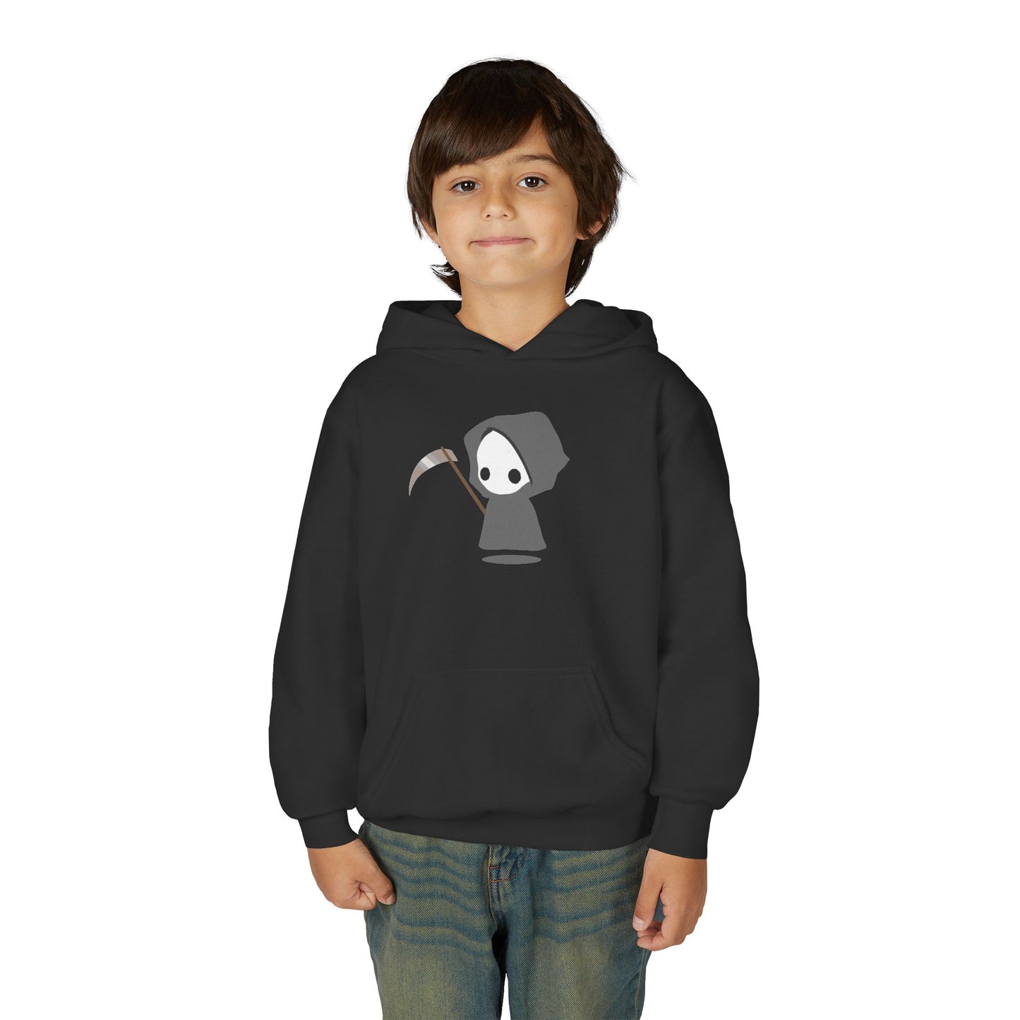 Cute Reaper: Youth Heavy Blend Hooded Sweatshirt